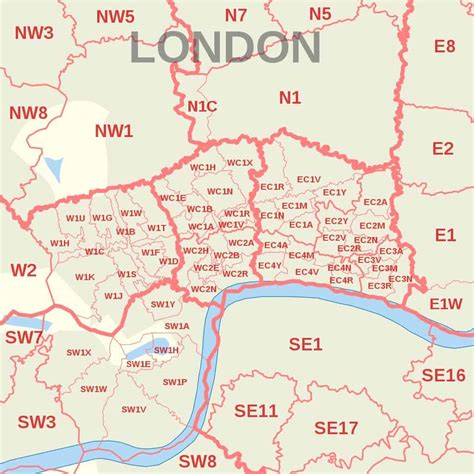 The London Zip Code or Postcode Guide and Map 2023.